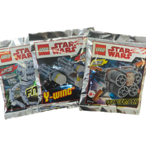 Pack of 3 LEGO Star Wars Polybags – Quadjumper, At-ST, Y-Wing
