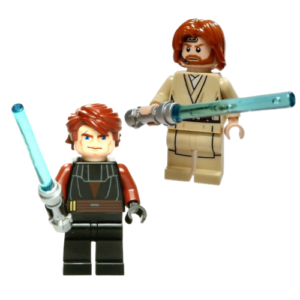 LEGO Star Wars Obi-Wan Kenobi and Anakin Minifigs