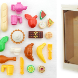 20-Pieces of Mystery LEGO Food and Fridge