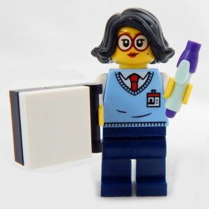 LEGO Office Manager ‘Janice Swinebrick’ Minifig with Pen and Clipboard