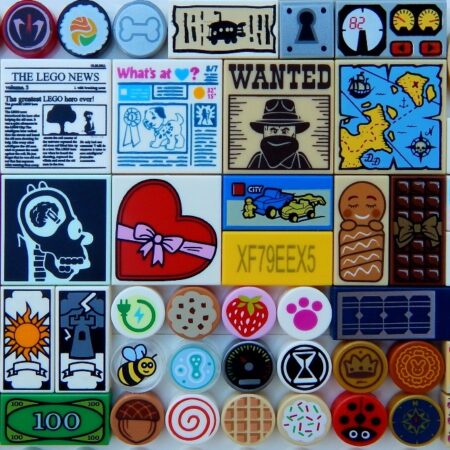 25-Pack of Mystery LEGO Printed Tiles