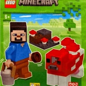 LEGO Minecraft Steve with Mooshroom Set