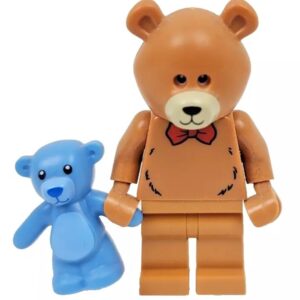 LEGO Bow tie Bear with blue bear stuffy