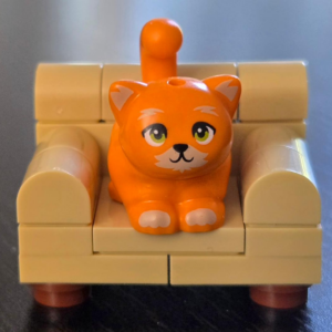 LEGO “Poundcake” the Couch-Lovin’ Cat (everything in photo)