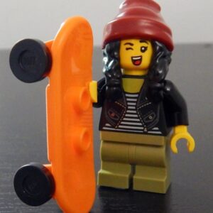 Skater Dudette with her Board