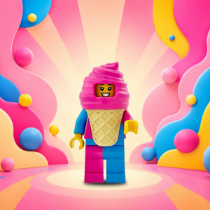 LEGO Pink Ice Cream Suit Minifig
