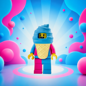 LEGO Blue Ice Cream Suit Minifig