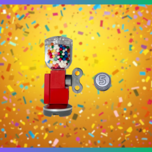 LEGO Gumball Machine with Nickel