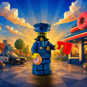 LEGO Donut Eater Minifig