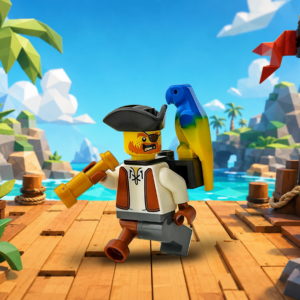 LEGO Peg-Leg Pete with Parrot Percy