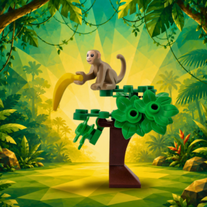 LEGO Monkey and Banana in a Tree