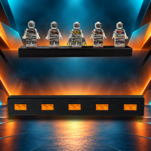 Minifig Display – Holds 5 Minifigs